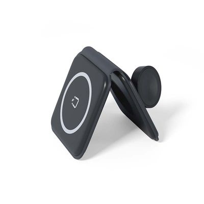 Spello 2in1 skládací bezdrátová nabíječka (MagSafe) - černá