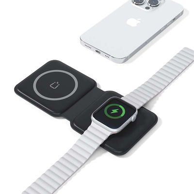 Spello 2in1 skládací bezdrátová nabíječka (MagSafe) - černá