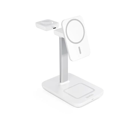 Spello 3in1 magnetický dobíjecí stojánek (MagSafe) - bílý