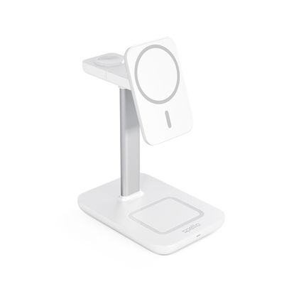 Spello 3in1 magnetický dobíjecí stojánek (MagSafe) - bílý