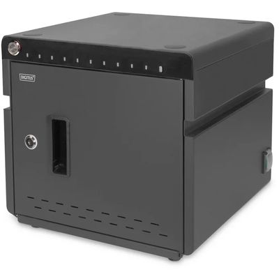 DIGITUS mobilní stolní nabíjecí skříňka pro tablety do 14 palců, 10 zařízení. UV-C, USB-C