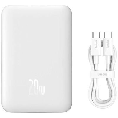 Bezdrátová powerbanka Baseus Magnetic Mini Air 10000mAh, 20W bílá