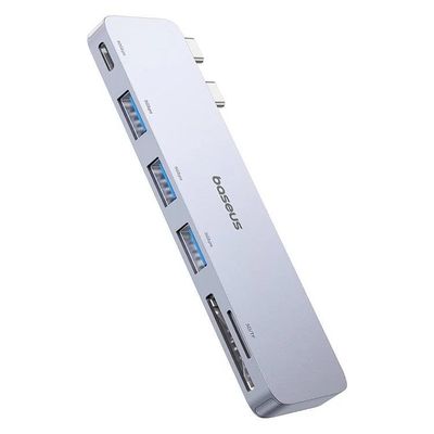 Dokovací stanice 6v1 Baseus Ultra Joy 1xUSB-C, 3xUSB, SD/microSD slot šedá