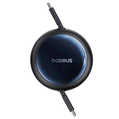 Navíjecí kabel Baseus Nomos USB-C/USB-C 1,5m 100W černý