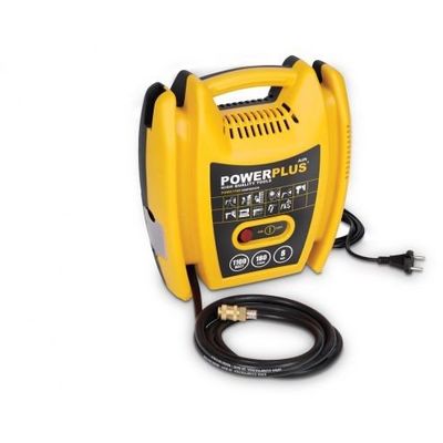 Powerplus POWX1705 Kompresor bezolejový, 1100W, 8 bar, 5 ks příslušenství