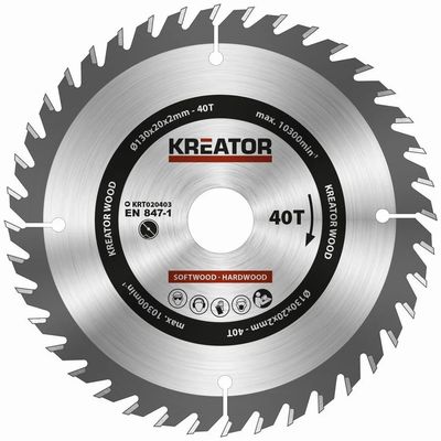 Kreator KRT020403 - Pilový kotouč na dřevo 130mm, 40T