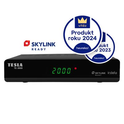 TESLA TE-3000 satelitní přijímač Irdeto Skylink - rozbalené / použité
