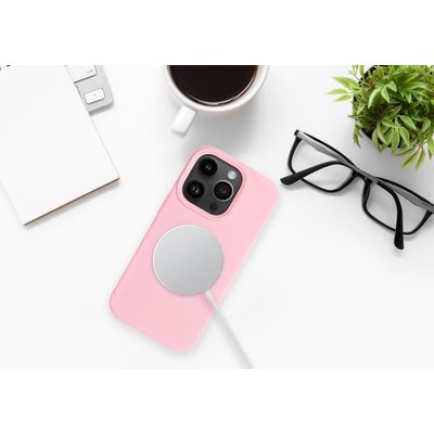 Zadní kryt FIXED MagFlow s podporou MagSafe pro Apple iPhone 14 Pro Max, růžový