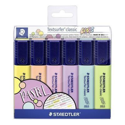 STAEDTLER Zvýrazňovač Textsurfer Classic Pastel, 6 různých barev, 1-5 mm