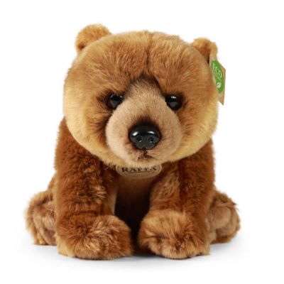 Rappa Plyšový medvěd grizzly sedící 30 cm ECO-FRIENDLY
