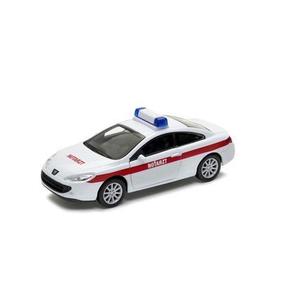 Welly Peugeot Coupe 407 NOTARZT 1:34 bílé