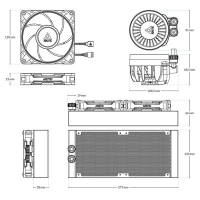 ARCTIC Liquid Freezer III Pro 240, černý