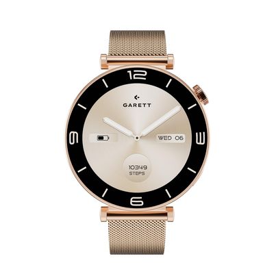 Garett Smartwatch ROSE zlatá, Mesh steel