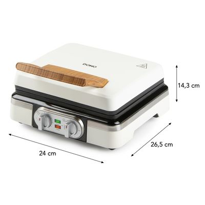 DOMO DO9280W Vaflovač 4x7 s termostatem a časovačem