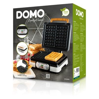 DOMO DO9280W Vaflovač 4x7 s termostatem a časovačem