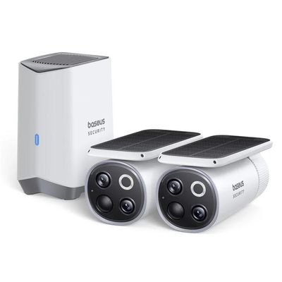 Venkovní kamera Baseus Security S1 Pro 3K (sada 2ks+centrální stanice) bílá