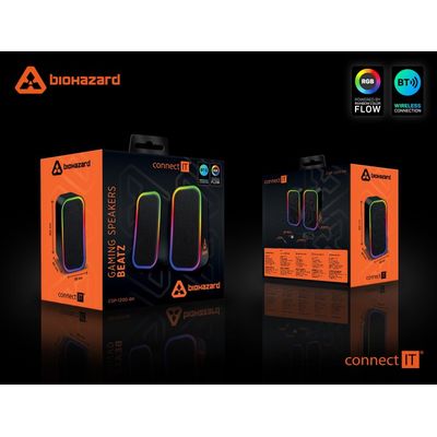 CONNECT IT BIOHAZARD PC reproduktory s připojením AUX+BT