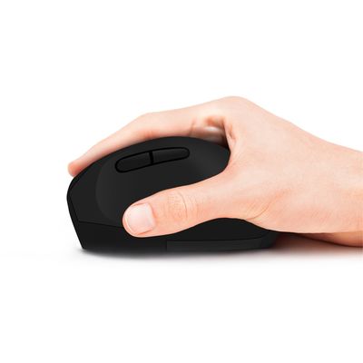 EVOLVEO LadyErgo, tichá vertikální ergonomická myš, 2.4GHz, černá