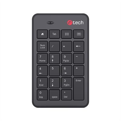C-TECH KBN-02WS, bezdrátová, numerická