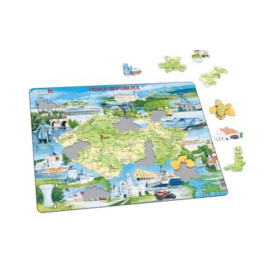 Larsen Vzdělávací puzzle Česká republika Památky 78 dílků