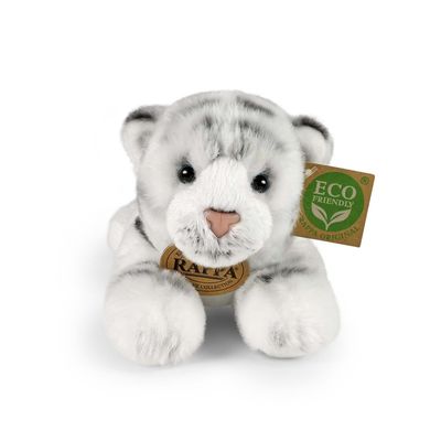 Rappa Plyšový tygr bílý ležící 17 cm ECO-FRIENDLY