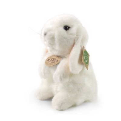 Rappa Plyšový králík bílý stojící 18 cm ECO-FRIENDLY