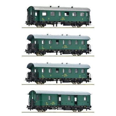 Roco Sada 4 ks osobních vagónů ČSD - 6200088
