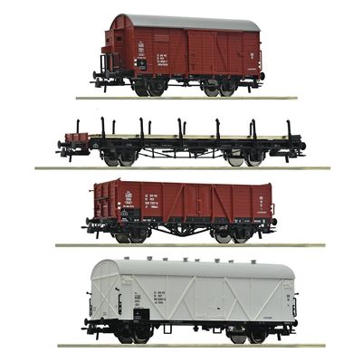 Roco Sada 4 ks nákladních vagónů PKP - 6600101