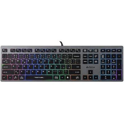 A4Tech FX60, (barevné podsvícení), šedá, CZ/SK