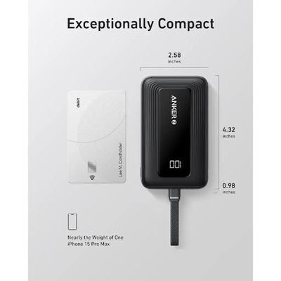 Powerbanka Anker Zolo 10000mAh, 30W s kabelem USB-C černá