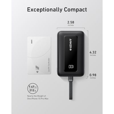 Powerbanka Anker Zolo 10000mAh, 30W s kabelem USB-C černá