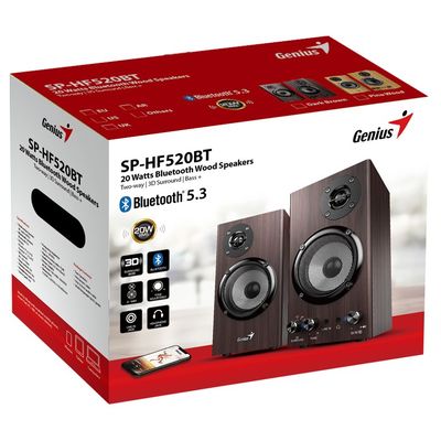 Genius SP-HF520BT Dark Brown, 2.0/20W
