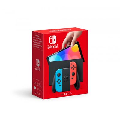 Nintendo Switch (OLED) Neon Red & Blue - rozbalené / použité