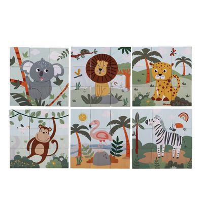 2Kids Toys Dřevěné kostky Safari