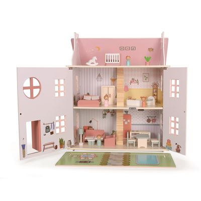 2Kids Toys Domeček s panenkami růžový