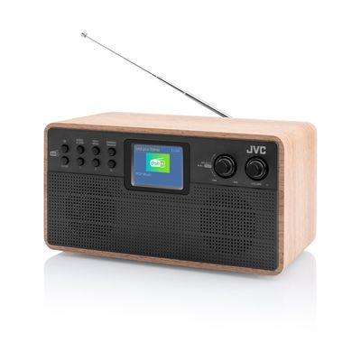 JVC RA-E731B-DAB, černý/dřevo - rozbalené / použité