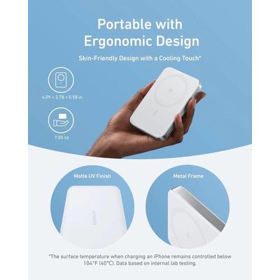 Bezdrátová powerbanka Anker MagGo 10000mAh, 30W bílá - rozbalené / použité