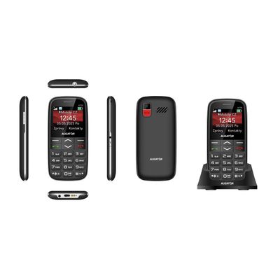 ALIGATOR A770 Senior černý + stolní nabíječka