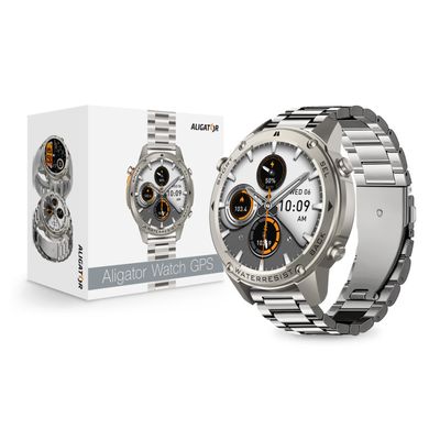 Chytré hodinky ALIGATOR Watch GPS, stříbrné