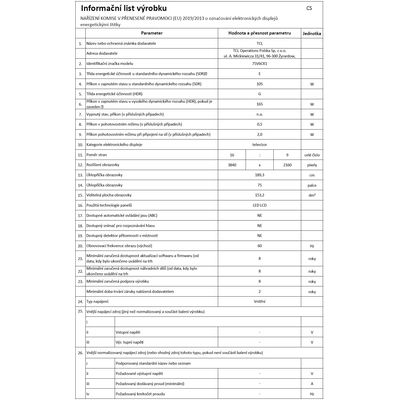75 TCL 75V6C