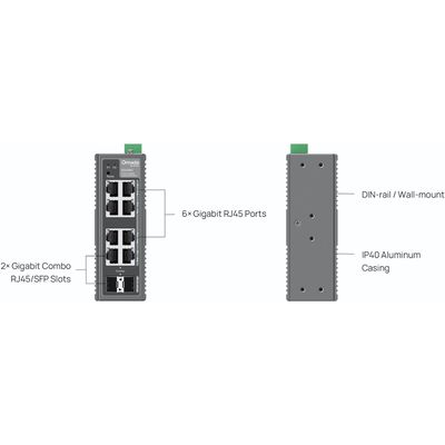 TP-Link IES208G, Průmyslový Easy Switch na DIN lištu