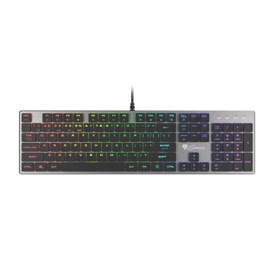 Plochá mechanická herní klávesnice GENESIS THOR 420, US layout, RGB - rozbalené / použité