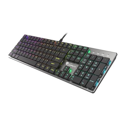 Plochá mechanická herní klávesnice GENESIS THOR 420, US layout, RGB - rozbalené / použité