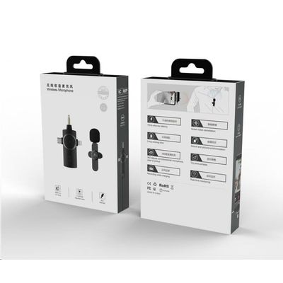 Viking bezdrátový mikrofon s klipem M360, konektor USB-C / Lightning / 3,5 mm jack - rozbalené / použité