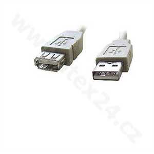 Kabel CABLEXPERT USB A-A 1,8m 2.0 prodlužovací HQ Black, zlacené kontakty