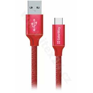 ColorWay USB-C kabel 1m 2.1A, červená