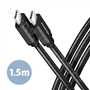 AXAGON BUCM3-CM15AB, SPEED kabel USB-C <-> USB-C, 1.5m, černý