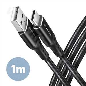 AXAGON BUCM-AM10AB, HQ kabel USB-C <-> USB-A, 1m, USB 2.0