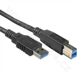 Kabel USB 3.0 Super-speed 5Gbps A-B, 9pin, 0,5m