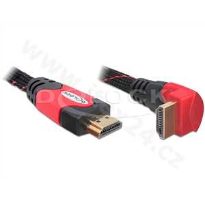 Delock HDMI 1.4 kabel A/A samec/samec pravoúhlý, 2m (82686)